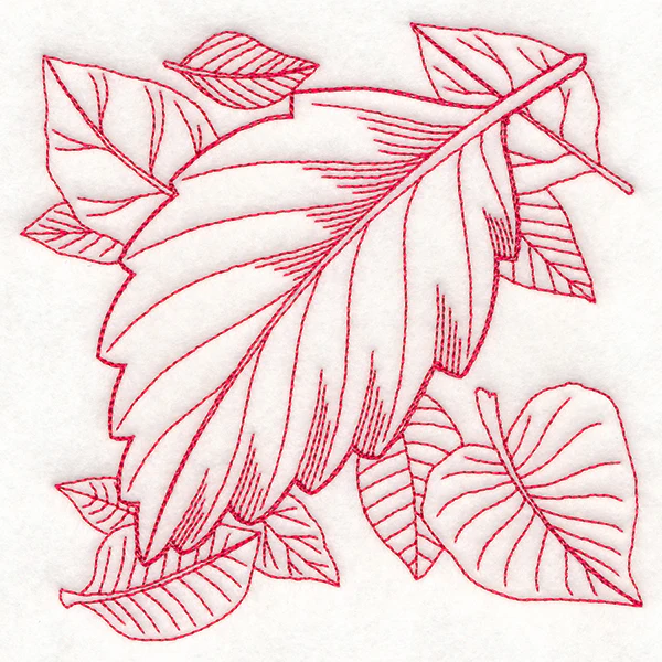 Autumn Bounty Quilting Square - Alder Leaf (Double Run) - Image 4