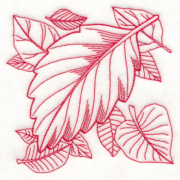 Autumn Bounty Quilting Square - Alder Leaf (Double Run) - Image 5