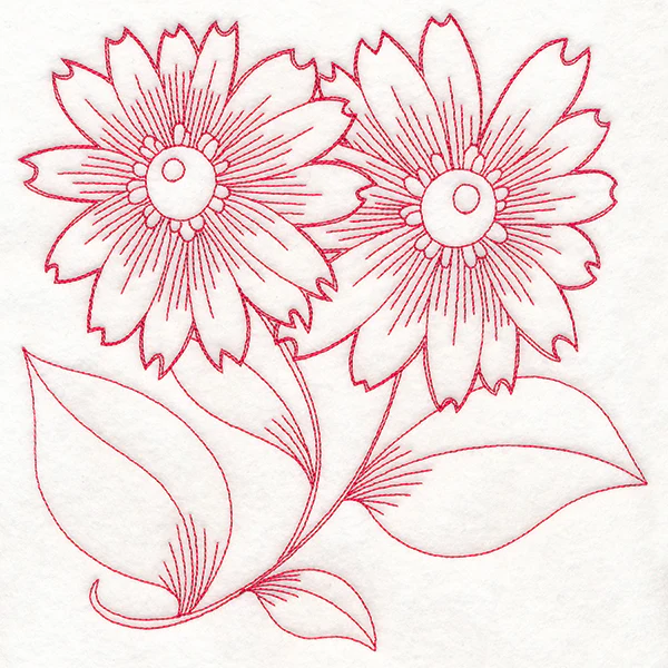 Autumn Bounty Quilting Square - Asters (Double Run)