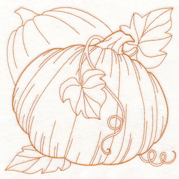 Autumn Bounty Quilting Square - Pumpkins (Double Run) - Image 2