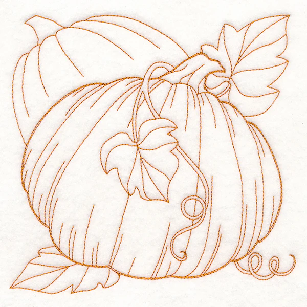Autumn Bounty Quilting Square - Pumpkins (Double Run) - Image 3