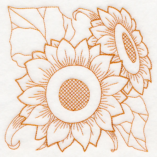 Autumn Bounty Quilting Square - Sunflowers (Double Run) - Image 4