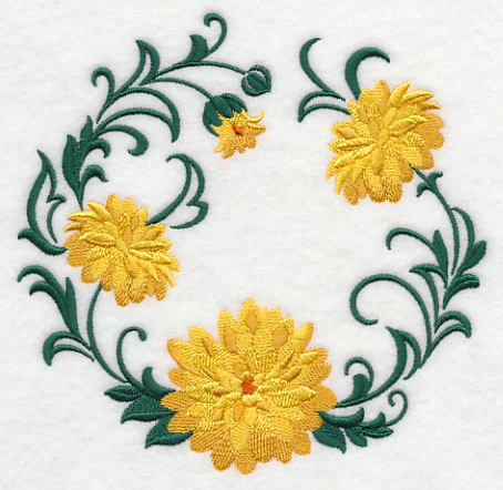 Autumn Chrysanthemum Wreath - Image 3