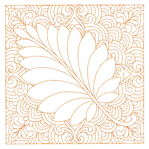 Autumn Delights Birch Leaf Quilting Square (Double Run) - Image 2
