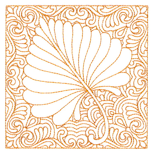 Autumn Delights Cottonwood Leaf Quilting Square (Double Run) - Image 5
