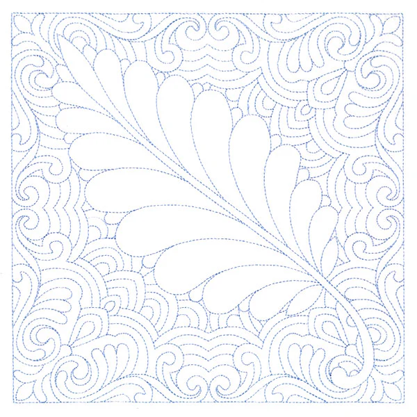 Autumn Delights Walnut Leaf Quilting Square (Double Run) - Image 6