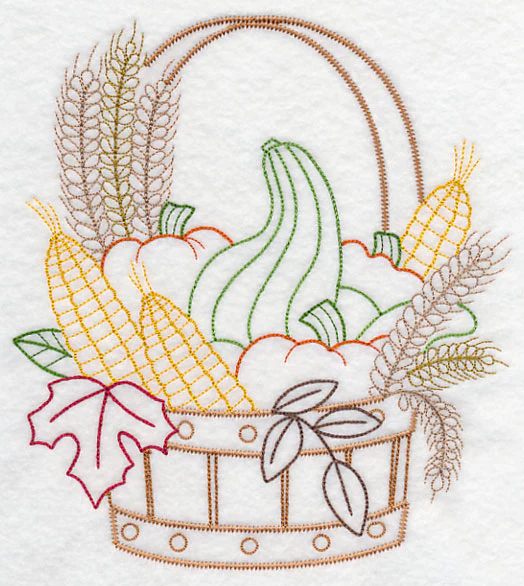 Autumn Harvest Basket (Vintage) - Image 6
