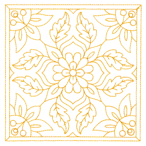 Autumn Kaleidoscope Quilting Square 1 (Double Run) - Image 4