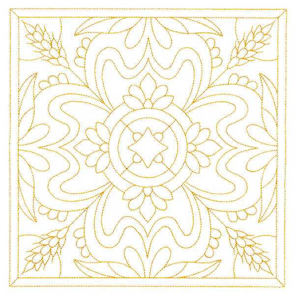 Autumn Kaleidoscope Quilting Square 4 (Double Run) - Image 6