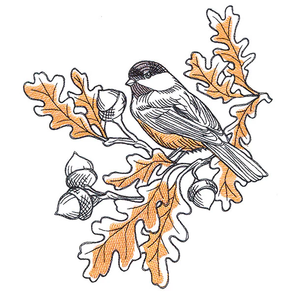 Autumn Leaves Chickadee - Image 4