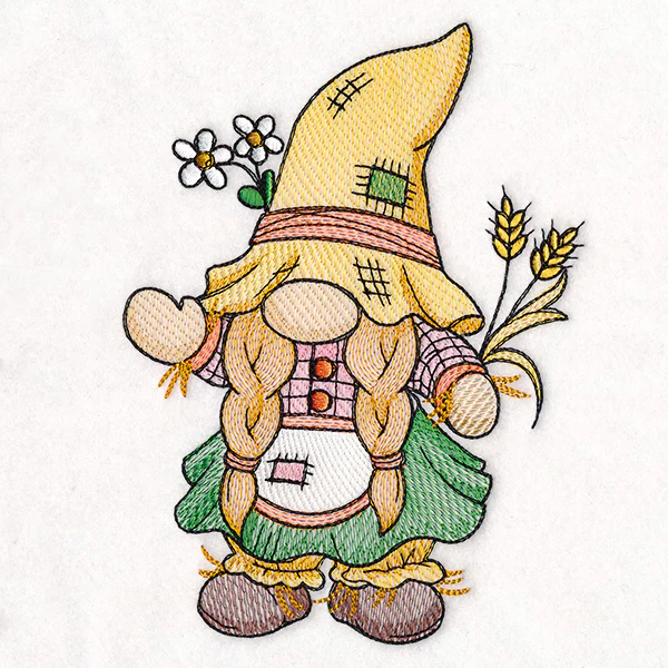 Autumn Scarecrow Gnome - Female - Image 4