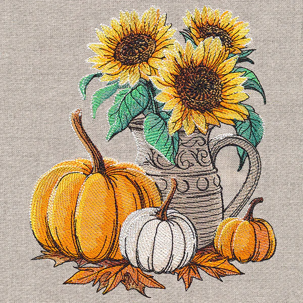 Autumn's Majesty Pumpkins & Sunflowers Bouquet - Image 2