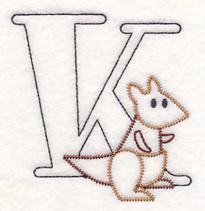 Baby Animals Letter K (Vintage) - 4 1/2 Inch - Image 2