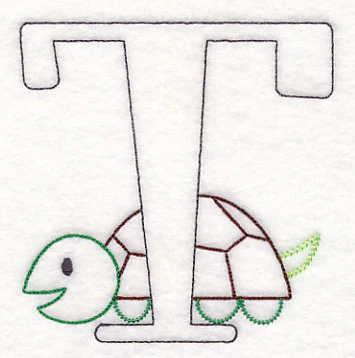 Baby Animals Letter T (Vintage) - 4 1/2 Inch