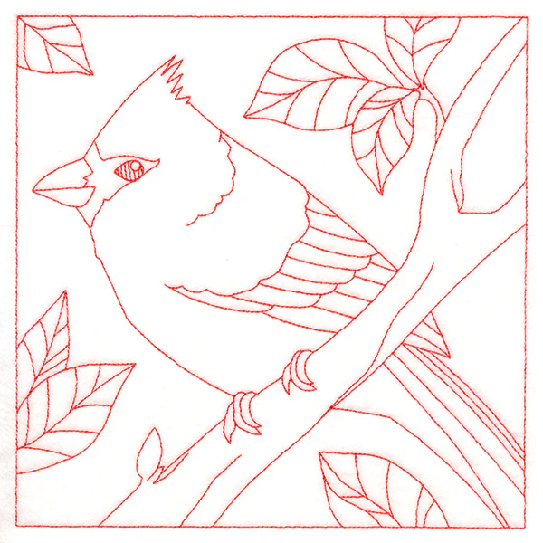 Backyard Birds Quilting - Cardinal (Double Run)