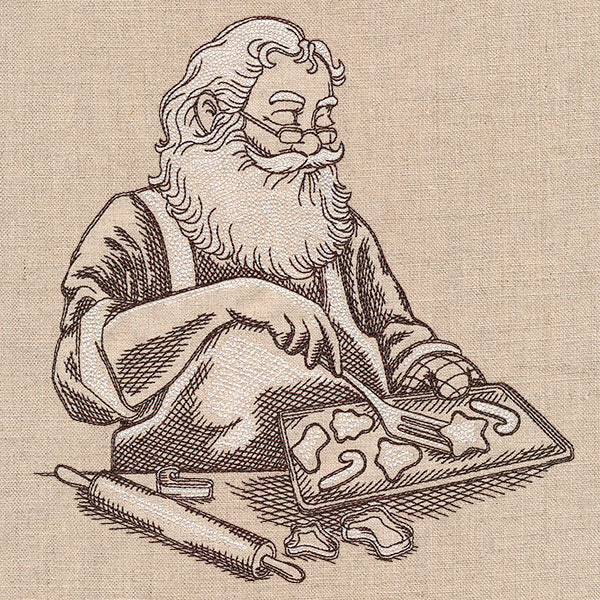 Baking for Christmas Santa Etching - Image 5