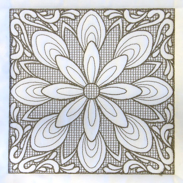 Baroque Beauty Square 1 (Trapunto)