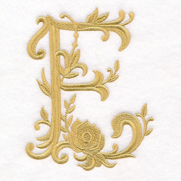 Baroque Filigree Letter in Bloom - E - Image 4