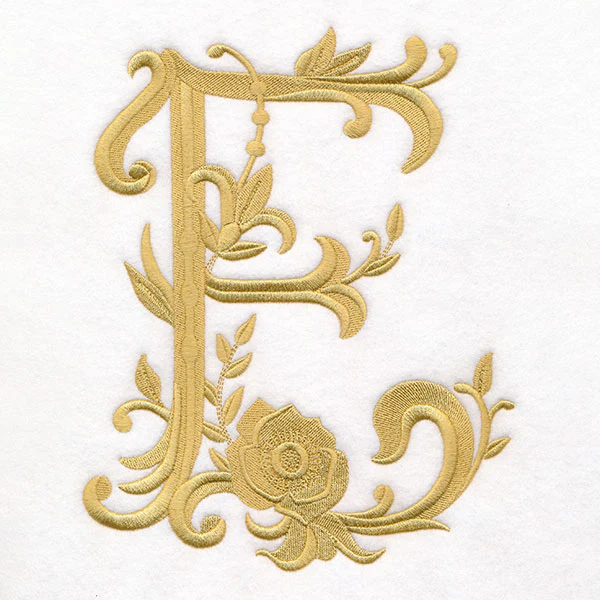 Baroque Filigree Letter in Bloom - E - Image 6