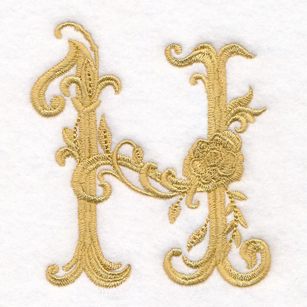 Baroque Filigree Letter in Bloom - H - Image 5