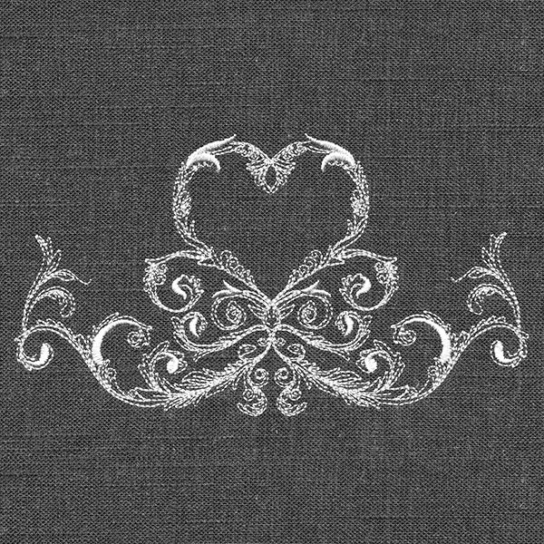 Baroque Heart Border (Whitework) - Image 4