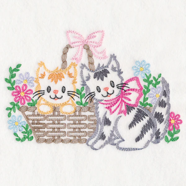 Basket of Kittens (Vintage) - Image 3