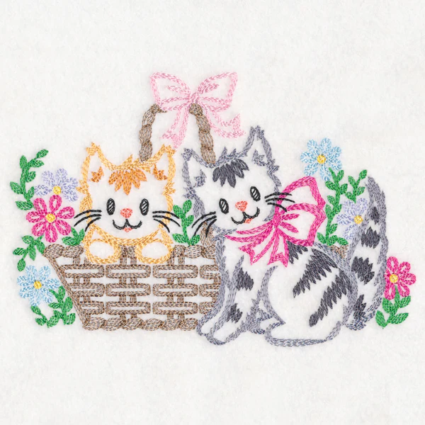 Basket of Kittens (Vintage) - Image 4