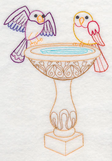 Bath Time Bird 2 (Vintage)