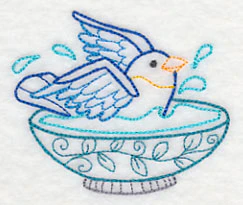 Bath Time Bird 4 (Vintage) - Image 2