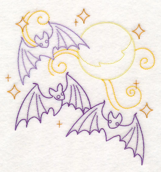 Bats in Full Moon (Vintage) - Image 5