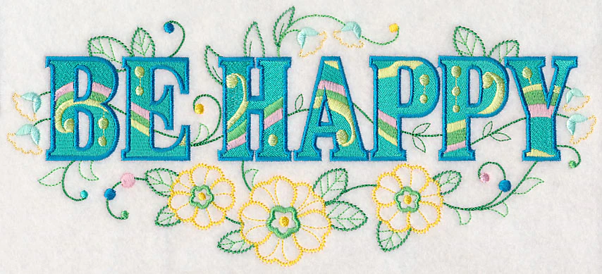 Be Happy with Vintage Flower Fade - Image 5