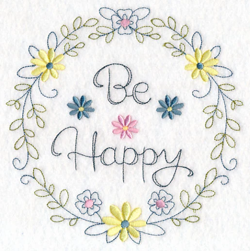 Be Happy Wreath (Vintage) - Image 2