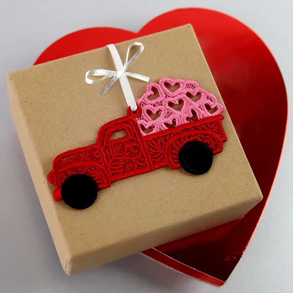 Be My Valentine Retro Truck Ornament (Lace) - Image 8