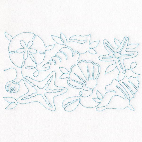 Beachside Seashells and Treasures (Edge-to-Edge Quilting) - Image 4