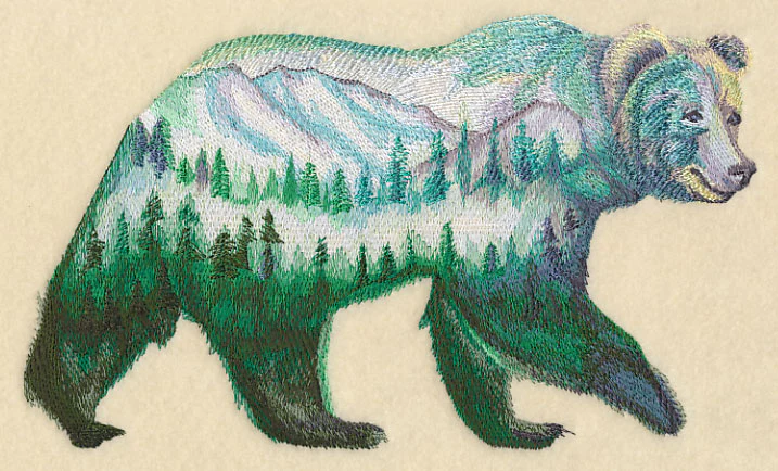 Bear and Landscape in Watercolor - Image 2