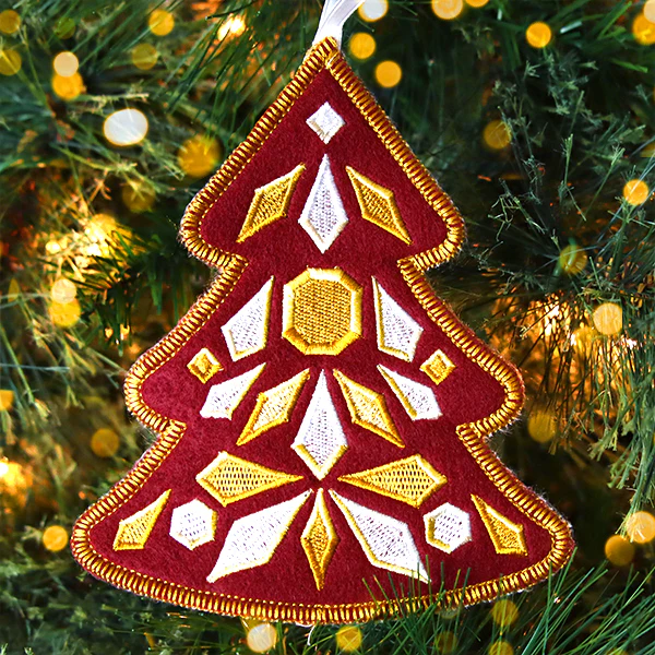 Bejeweled Christmas Tree Ornament (In-the-Hoop) - Image 5