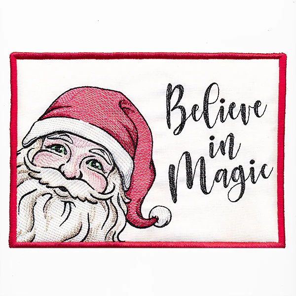 Believe in Magic Santa Mug Rug (In-the-Hoop) - Image 4