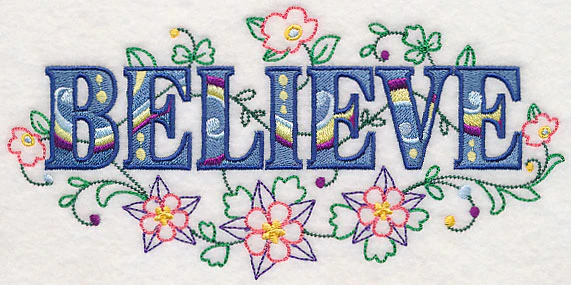 Believe with Vintage Flower Fade - Image 3