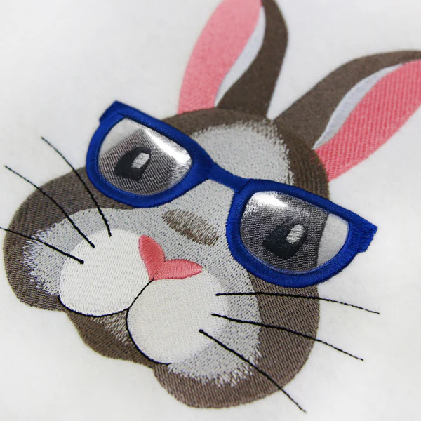 Bespectacled Bunny (Vinyl Applique) - Image 6
