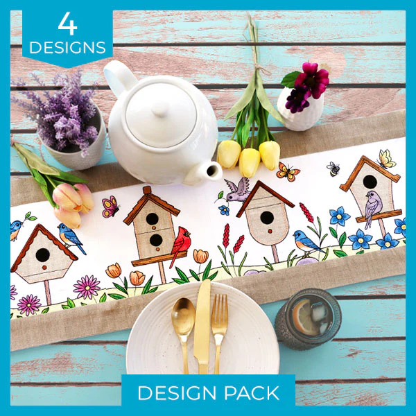 Birdhouse Block Party Build-A-Scene (Applique) Design Pack - Image 5