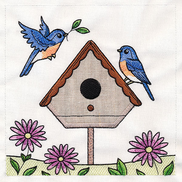 Birdhouse Block Party Build-A-Scene Square 1 (Applique) - Image 4