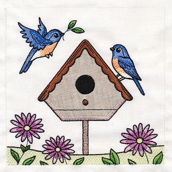 Birdhouse Block Party Build-A-Scene Square 1 (Applique) - Image 7