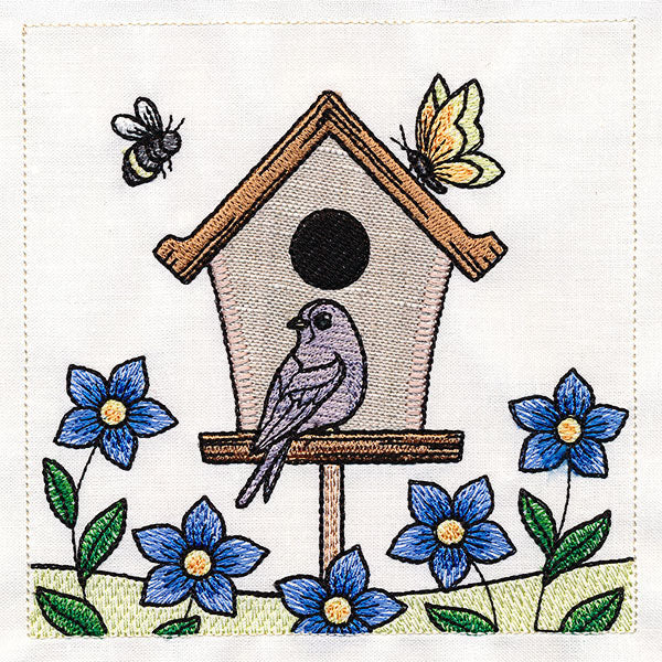 Birdhouse Block Party Build-A-Scene Square 4 (Applique) - Image 7