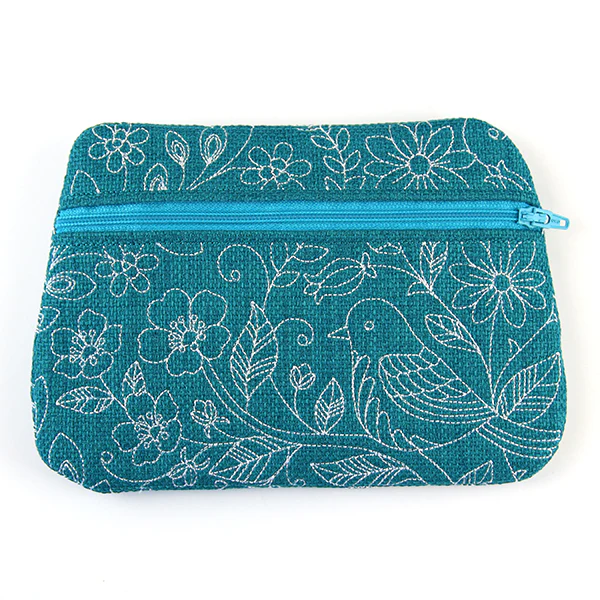 Birds & Blooms Zipper Pouch (In-the-Hoop) - Image 3