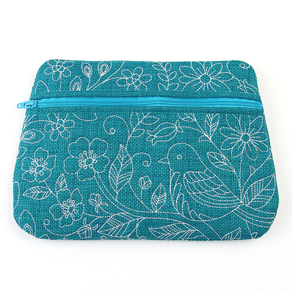Birds & Blooms Zipper Pouch (In-the-Hoop) - Image 7