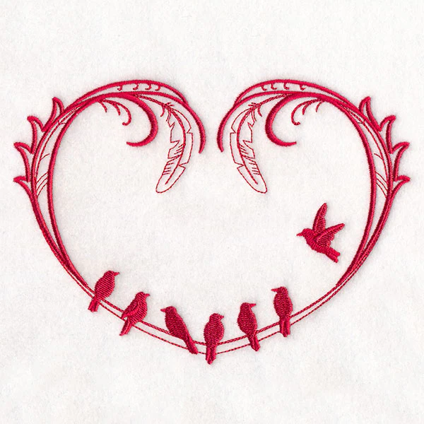 Birds on a Wire Heart - Image 3