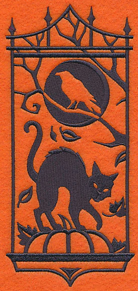 Black Cat Silhouette Panel - Image 3