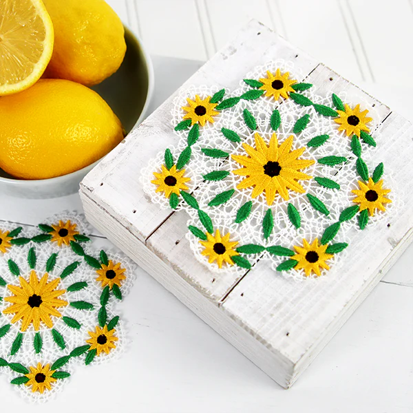 Black Eyed Susan Doily (Battenburg Lace) - Image 8