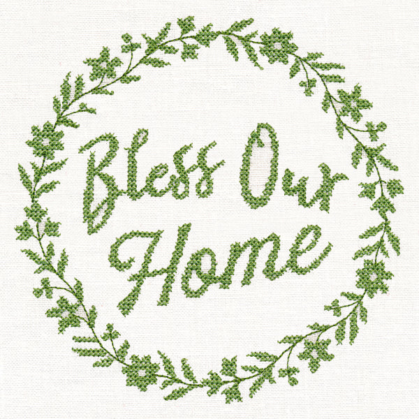 Bless Our Home Wreath (Cross Stitch) - Image 3