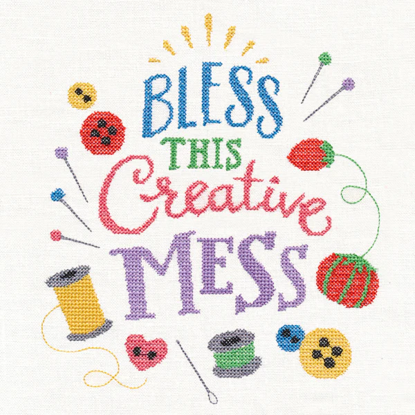 Bless This Creative Mess (Cross Stitch) - Image 4